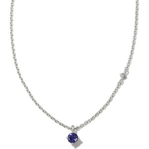 Kendra Scott Maisie Sterling Silver Pendant Necklace(BLUE IOLITE)