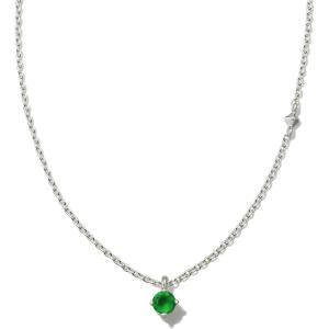 Kendra Scott Maisie Sterling Silver Pendant Necklace(GREEN ONYX)