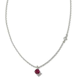 Kendra Scott Maisie Sterling Silver Pendant Necklace(RUBY)