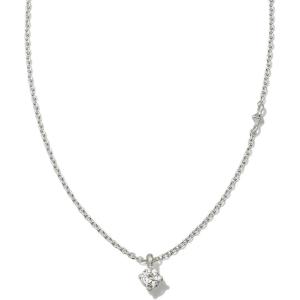 Kendra Scott Maisie Sterling Silver Pendant Necklace(WHITE TOPAZ)
