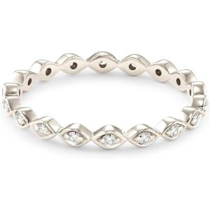 Kendra Scott Nicolette 14k Gold Band Ring, Fine Jewelry for Women(14K WHITE GOLD)