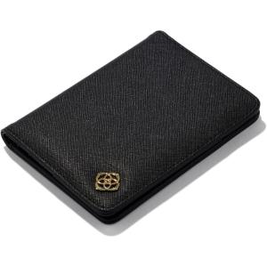 Kendra Scott Passport Holder, Black Leather(BLACK)