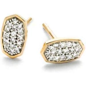 Kendra Scott White Diamond Marisa Stud Earrings in 14k Gold, Fine Jewelry for Women(14K YELLOW GOLD – CRYSTAL CLEAR DIAMOND)