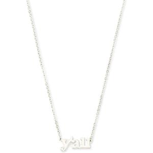 Kendra Scott Y’All Pendant Necklace(STERLING SILVER)