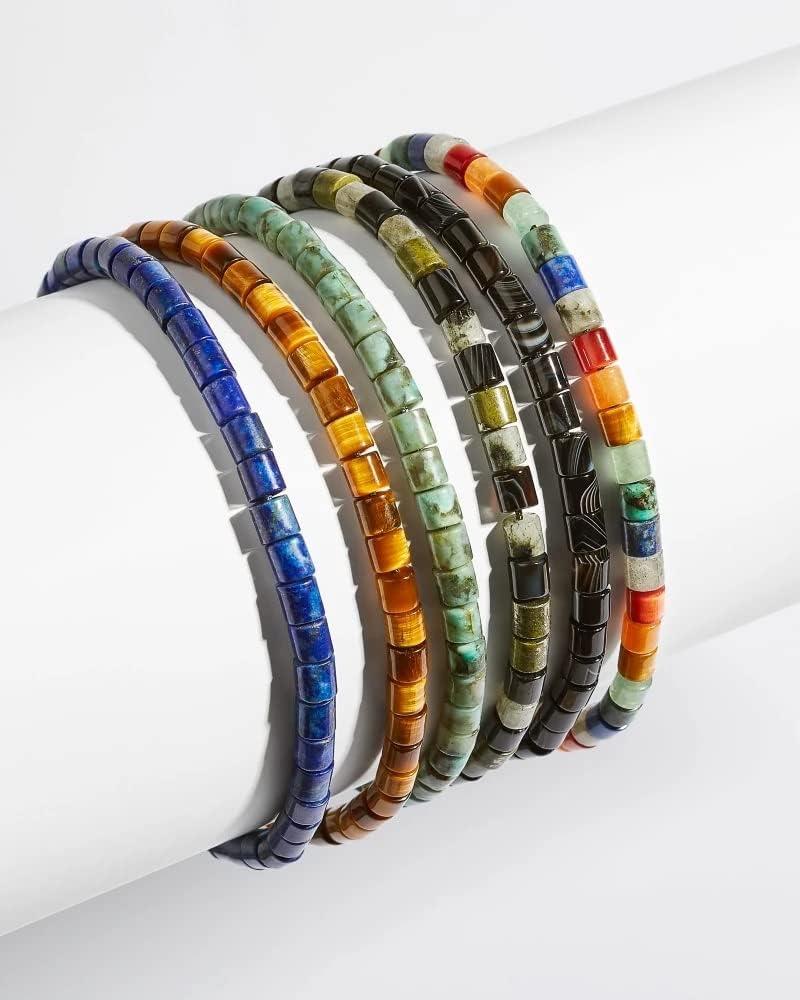 imageKendra Scott Grey Beaded Bracelet for Men Fashion Jewelry