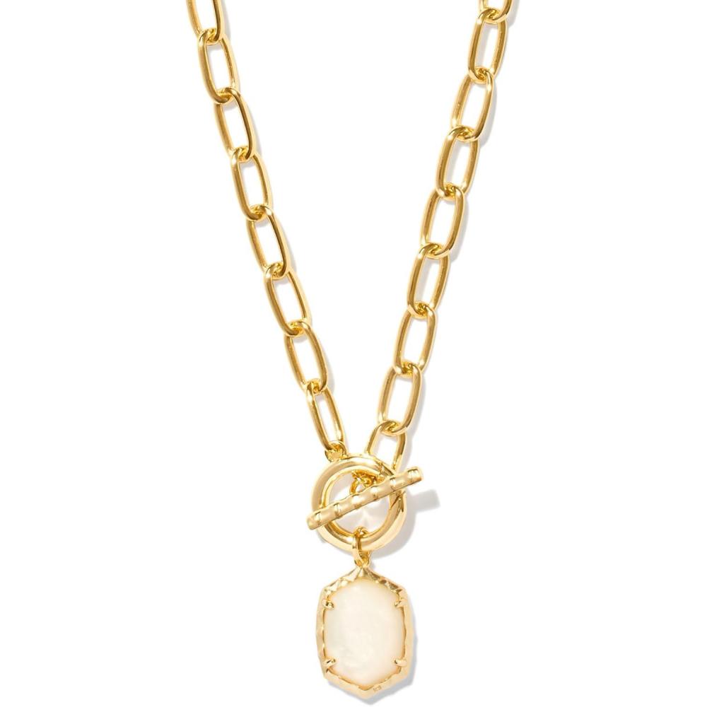 imageKendra Scott Daphne Link And Chain Necklace Fashion Jewelry for WomenIVORY MOTHER OF PEARL