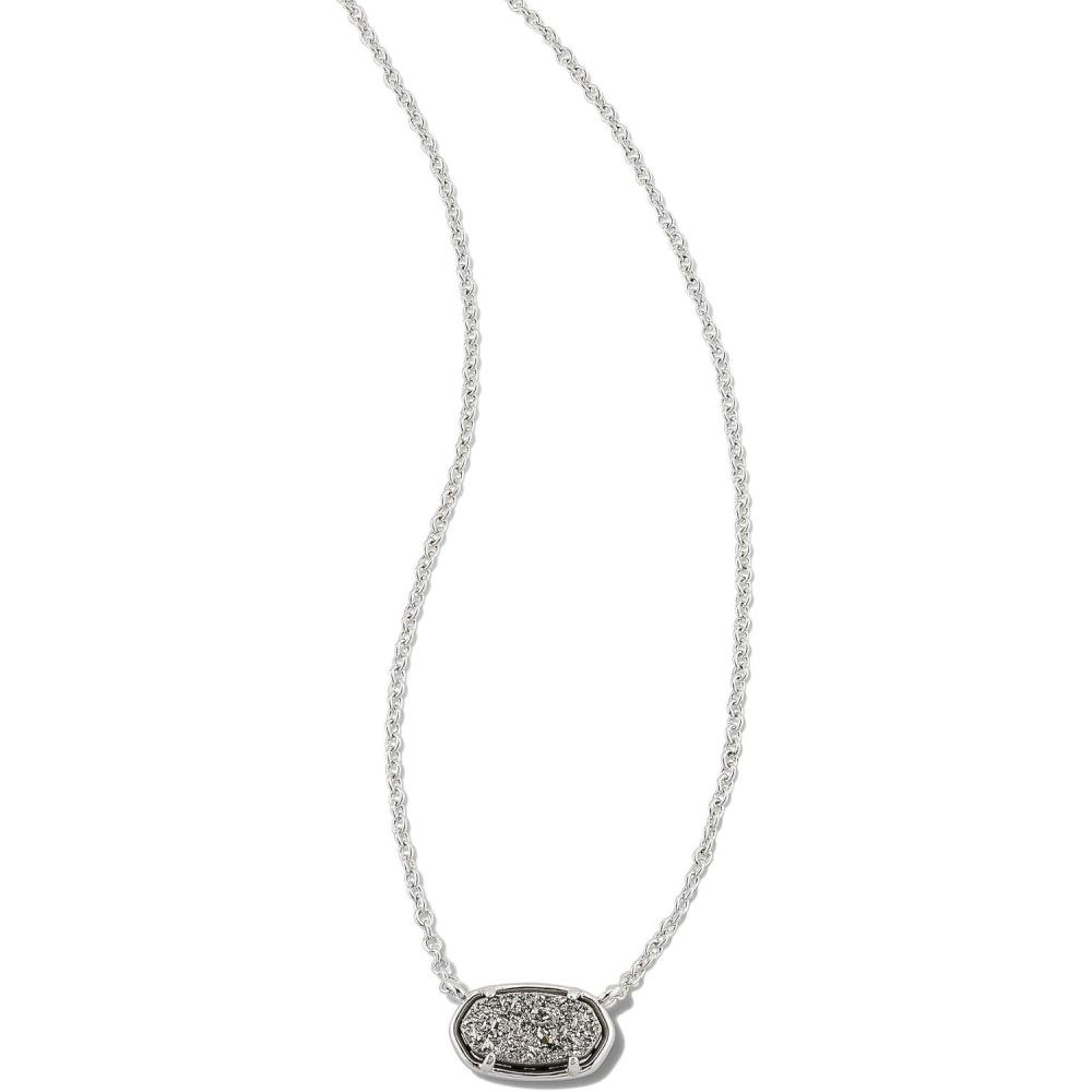 imageKendra Scott Grayson Stone Pendant Necklace  Brass Construction  14K Gold Plating  Lobster ClaspRHODIUM  PLATINUM DRUSY