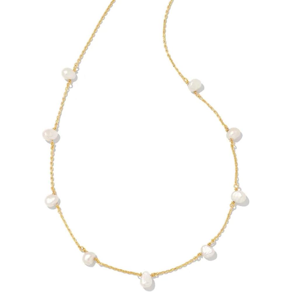 imageKendra Scott Leighton 14k GoldPlated Pearl Strand Necklace in White Pearl Fashion Jewelry for Women