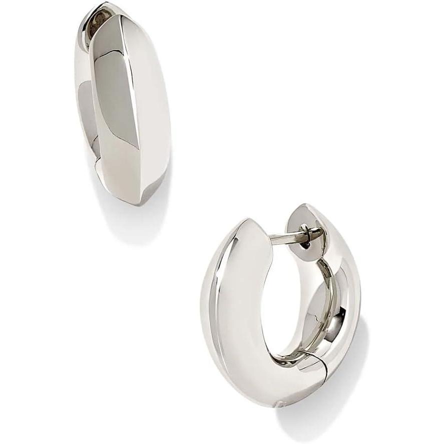 imageKendra Scott Mikki Metal Huggie Earring Fashion Jewelry for WomenRHODIUM  POLISHED METAL