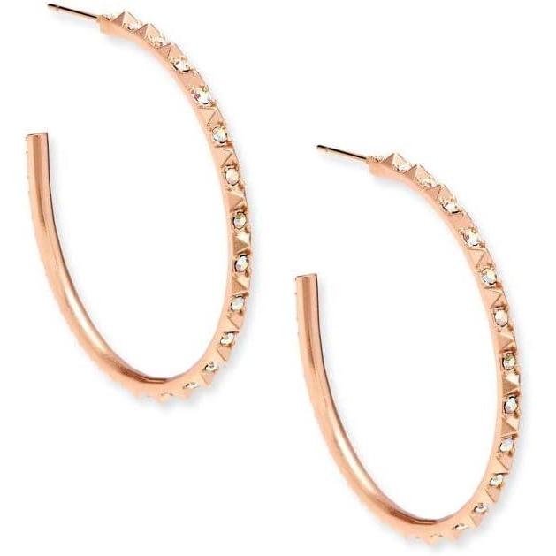 imageKendra Scott Veronica Hoop EarringsROSE GOLD  IRIDESCENT CRYSTAL