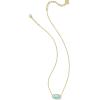 Kendra Scott Elisa Oval Pendant Necklace in Red White and Blue Star Illusion and Gold(GOLD – LIGHT TEAL KYOCERA OPAL)