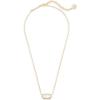 Kendra Scott Elisa Oval Pendant Necklace in Red White and Blue Star Illusion and Gold(Ivory)