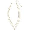 Kendra Scott Mini Elisa Triple Strand Necklace, Fashion Jewelry for Women(IRIDESCENT DRUSY)