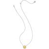 Kendra Scott Softball Pendant Necklace – Chartreuse Magnesite for Women(SILVER-PLATED)