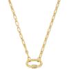 Kendra Scott Bristol Link Necklace, 18K Gold Vermeil, White Sapphire