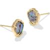 Kendra Scott Brynne Shell Stud Earrings, Fashion Jewelry for Women(Gold Abalone Shell)