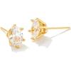 Kendra Scott Cailin Crystal Stud Earrings in White Crystal, Fashion Jewelry for Women(GOLD – WHITE CUBIC ZIRCONIA)