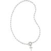 Kendra Scott Cross Link and Chain Necklace, Fashion Jewelry for Women(RHODIUM METAL)