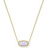 Kendra Scott Elisa Oval Pendant Necklace in Red White and Blue Star Illusion and Gold(GOLD – LILAC KYOCERA OPAL)