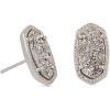 Kendra Scott Ellie Stud Earrings for Women, Fashion Jewelry(RHODIUM – PLATINUM DRUSY)