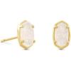 Kendra Scott Emilie Stud Earrings for Women, Fashion Jewelry(GOLD – IRIDESCENT DRUSY)