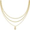 Kendra Scott Mini Elisa Triple Strand Necklace, Fashion Jewelry for Women(IRIDESCENT DRUSY)