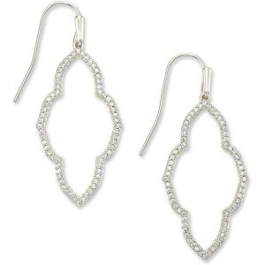 Kendra Scott Abbie Small Open Frame Earring, Fashion Jewelry for Women(RHODIUM)