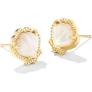 Kendra Scott Brynne Shell Stud Earrings, Fashion Jewelry for Women(IVORY MOTHER OF PEARL)