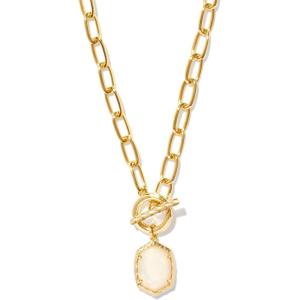 Kendra Scott Daphne Link And Chain Necklace, Fashion Jewelry for Women(IVORY MOTHER OF PEARL)
