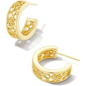 Kendra Scott Kelly Huggie Earring, Fashion Jewelry for Women(GOLD)
