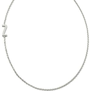 Kendra Scott Letter A-Z Inline Initial Necklace, Sterling Silver(Z)