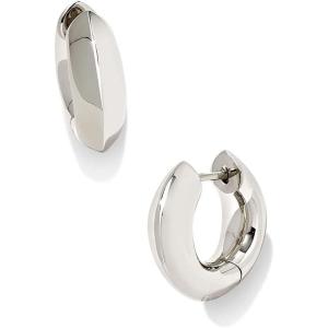 Kendra Scott Mikki Metal Huggie Earring, Fashion Jewelry for Women(RHODIUM – POLISHED METAL)