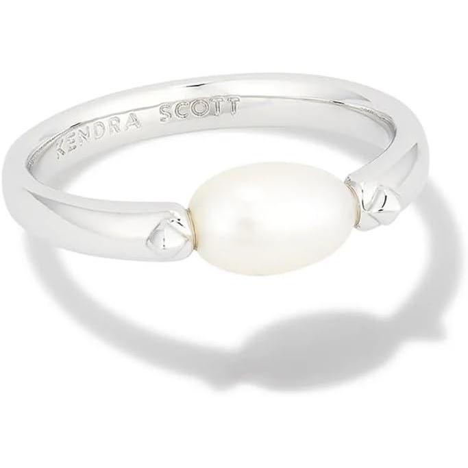 imageKendra Scott Leighton Pearl Band RingRHODIUM WHITE PEARL