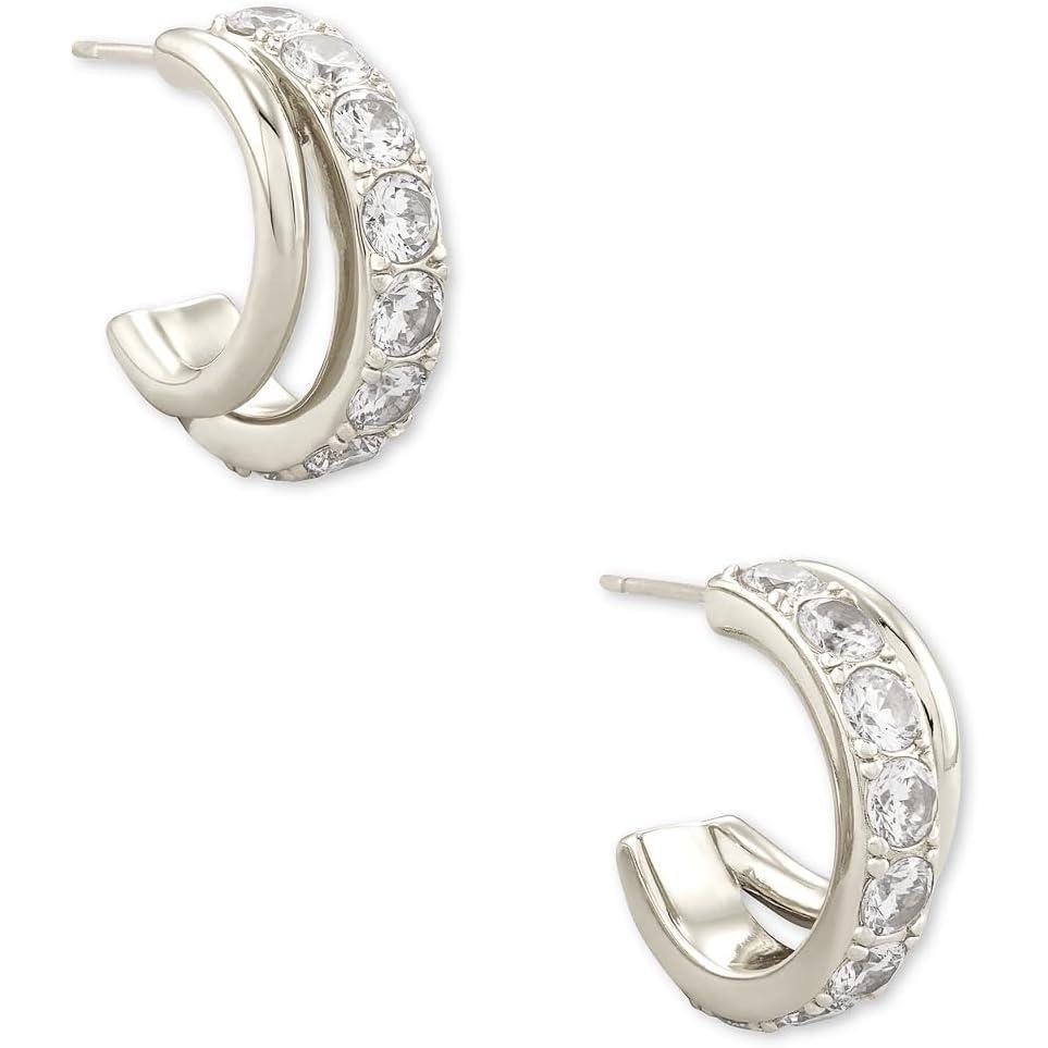 imageKendra Scott Livy Huggie EarringsRHODIUM METAL