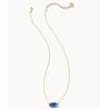 Kendra Scott Elisa Pendant Necklace for Women, Fashion Jewelry, 14k Gold-Plated(GOLD – NAVY ABALONE)