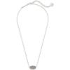 Kendra Scott Elisa Pendant Necklace for Women, Fashion Jewelry, 14k Gold-Plated(RHODIUM – PLATINUM DRUSY)