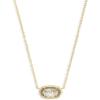 Kendra Scott Elisa Pendant Necklace for Women, Fashion Jewelry, 14k Gold-Plated(GOLD – CRYSTAL CLEAR GLASS)