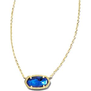 Kendra Scott Elisa Pendant Necklace for Women, Fashion Jewelry, 14k Gold-Plated(GOLD – NAVY ABALONE)