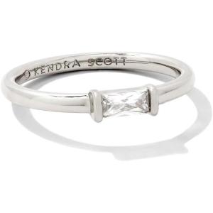 Kendra Scott Juliette Band Ring in White Crystal, Fashion Jewelry for Women(RHODIUM – WHITE CRYSTAL)