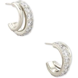 Kendra Scott Livy Huggie Earrings(RHODIUM METAL)