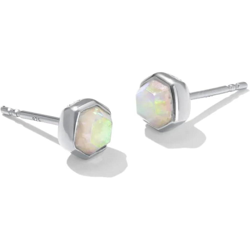 imageKendra Scott Davie Stud Earring Sterling Silver Kyocera Opal