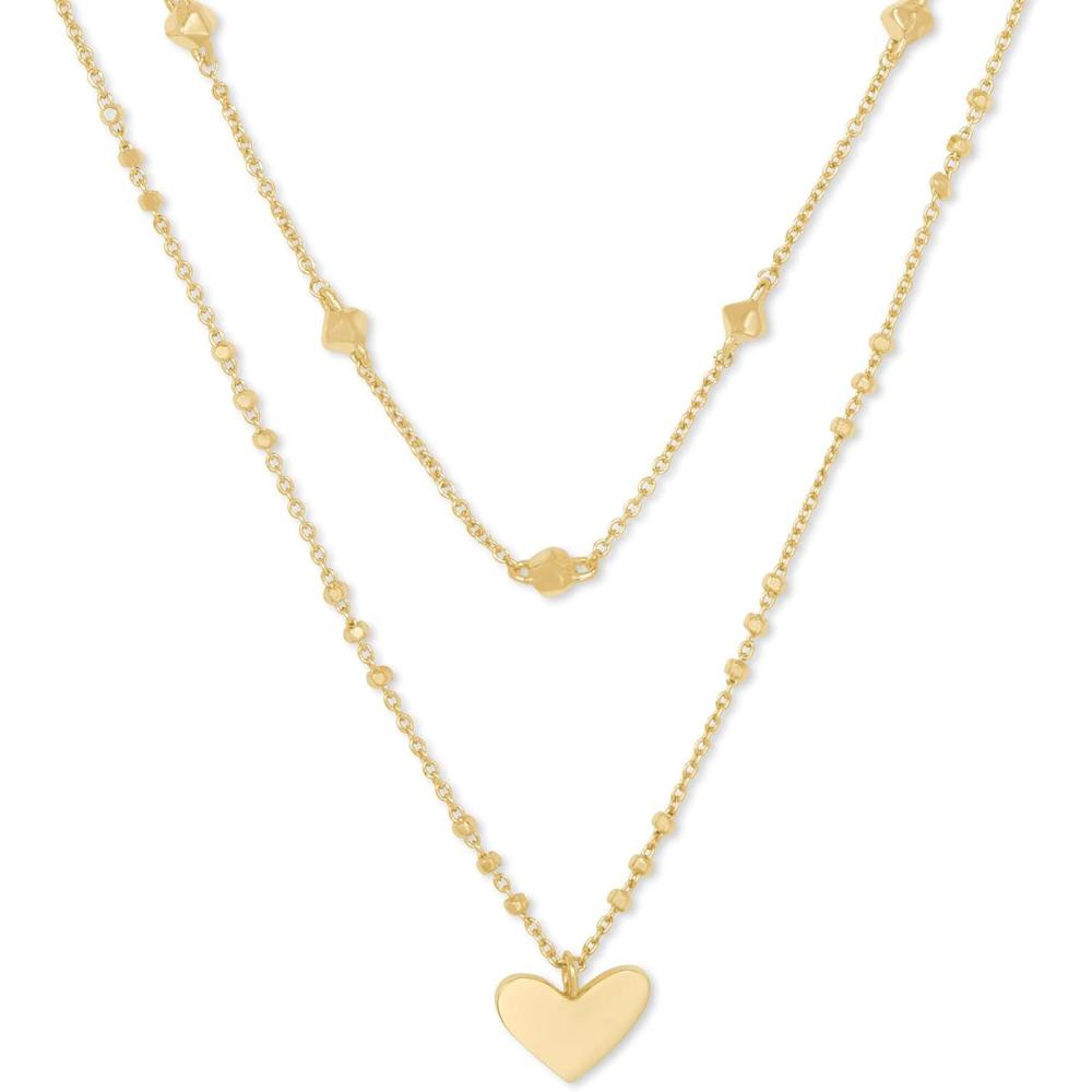 imageKendra Scott Ari Heart Multistrand Necklace Fashion Jewelry for WomenGOLD METAL
