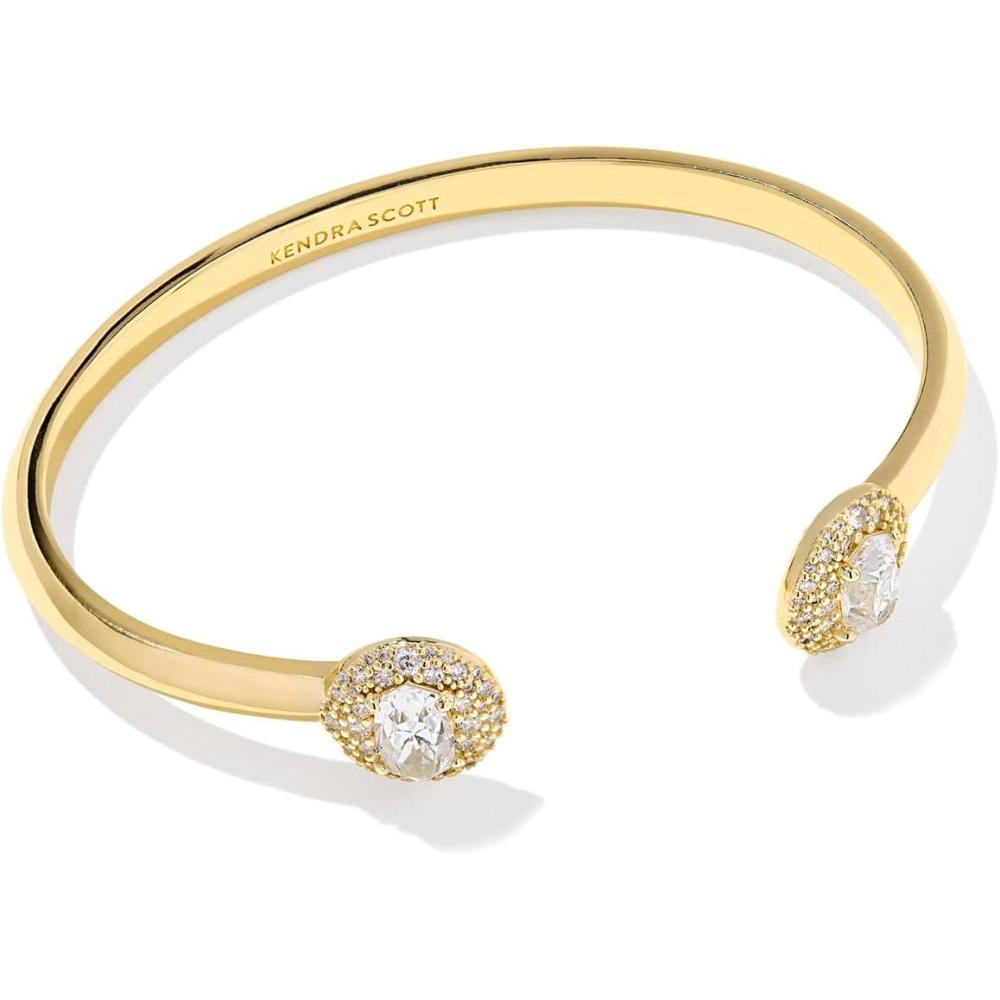 imageKendra Scott Bella Cuff Bracelet Fashion Jewelry for WomenGOLD  WHITE CZ