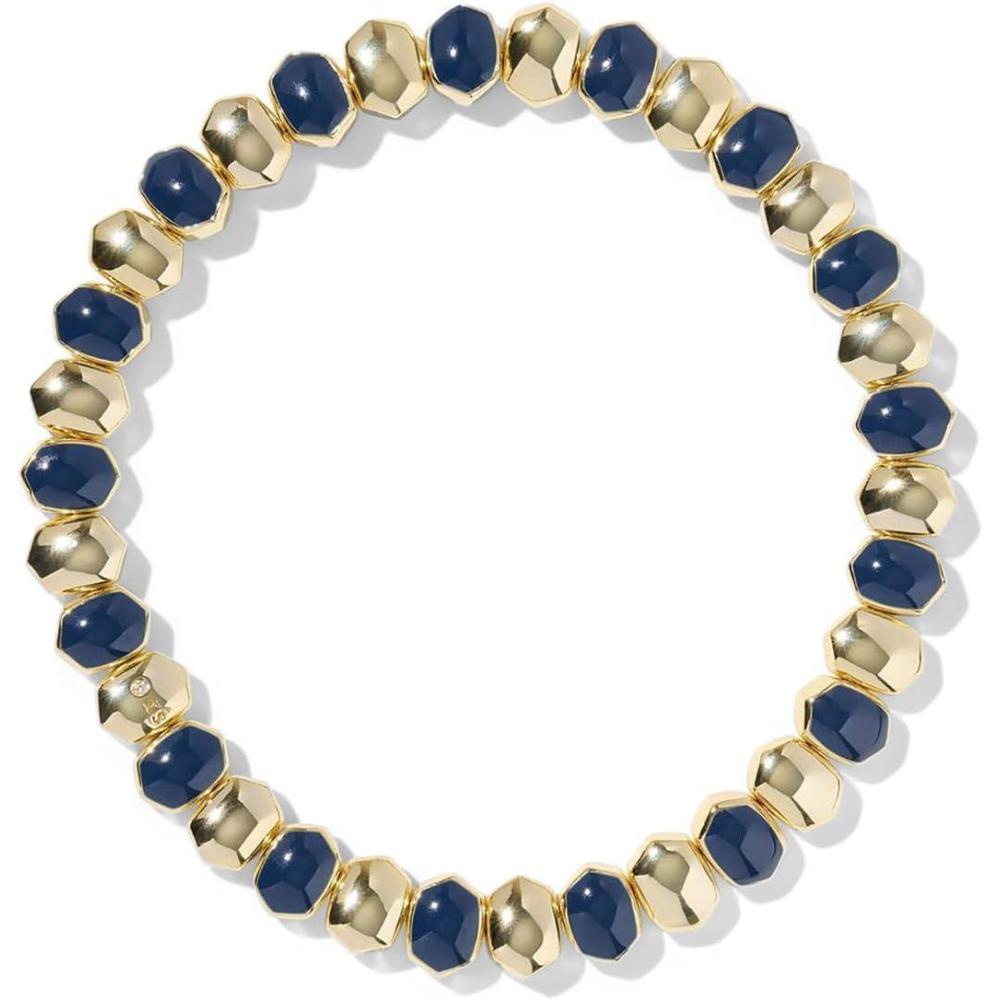 imageKendra Scott Daphne Enamel Stretch Bracelet Fashion Jewelry for WomenGold Navy Enamel