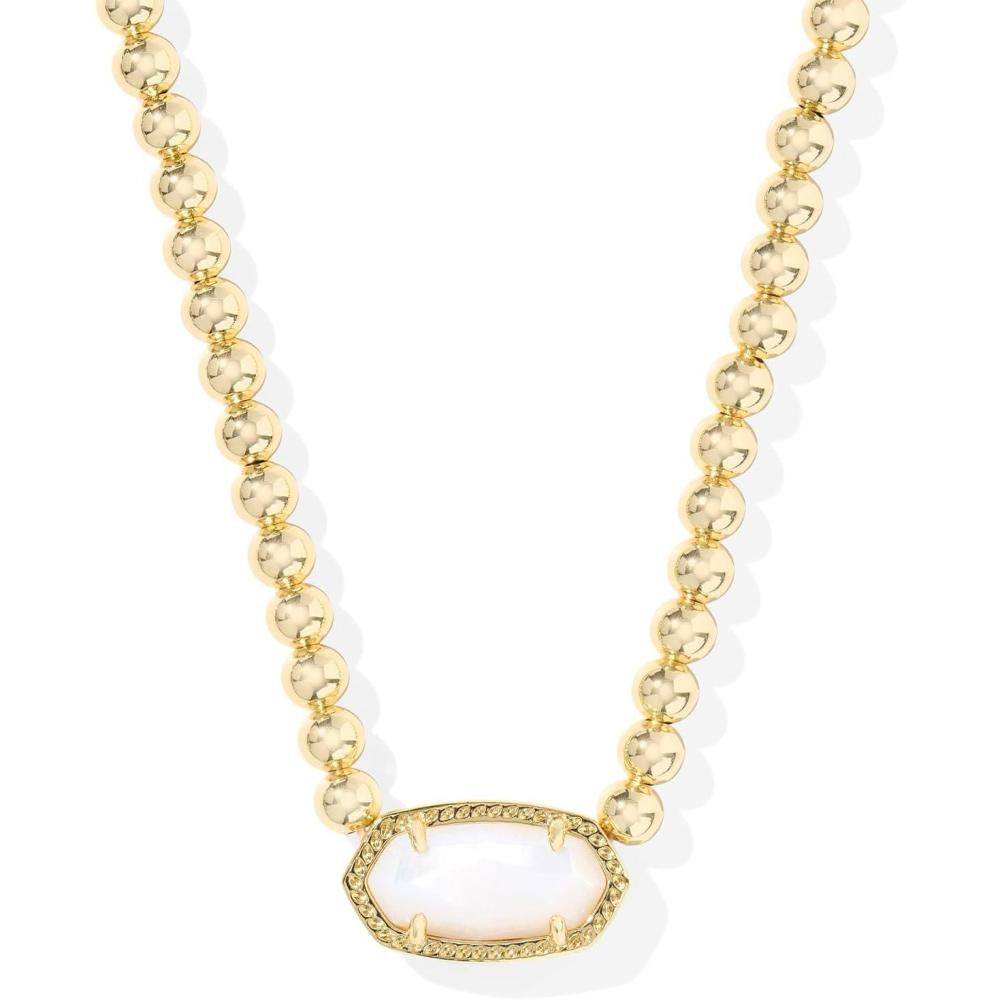 imageKendra Scott Elisa Beaded Necklace Fashion Jewelry for WomenIVORY MOTHER OF PEARL