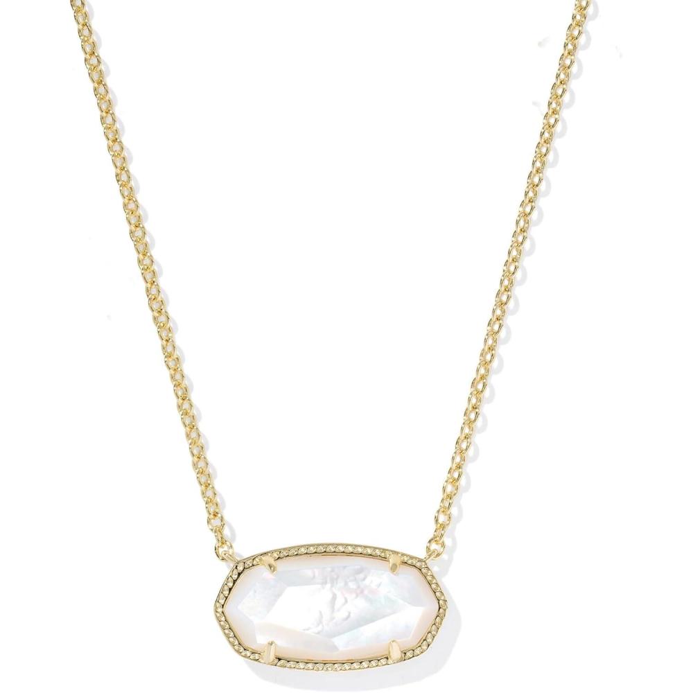 imageKendra Scott Elisa Statement Short Pendant NecklaceFashion Jewelry for WomenGOLD  IVORY MOTHER OF PEARL