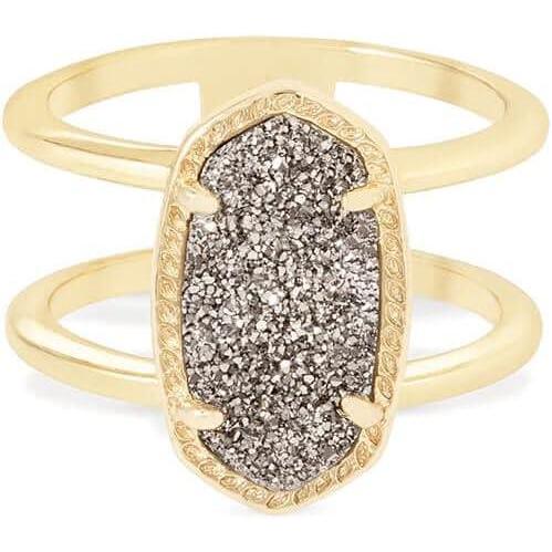 imageKendra Scott Elyse Ring for Women Fashion JewelryGOLD  PLATINUM DRUSY