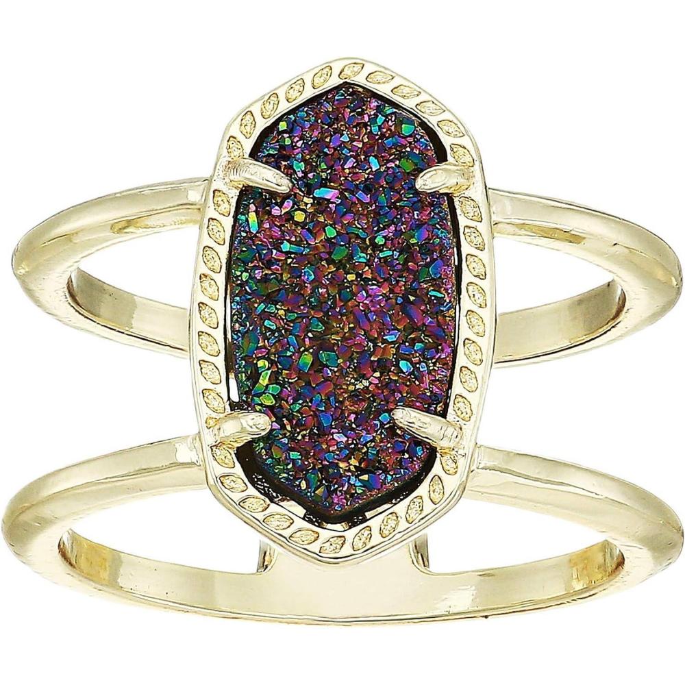 imageKendra Scott Elyse Ring for Women Fashion JewelryGOLD PLATEDMULTI DRUSY