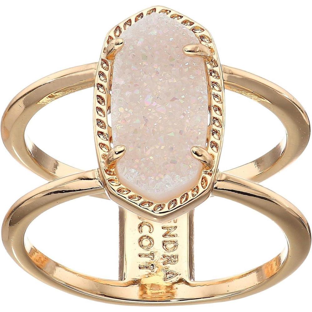 imageKendra Scott Elyse Ring for Women Fashion JewelryROSE GOLD  IRIDESCENT DRUSY