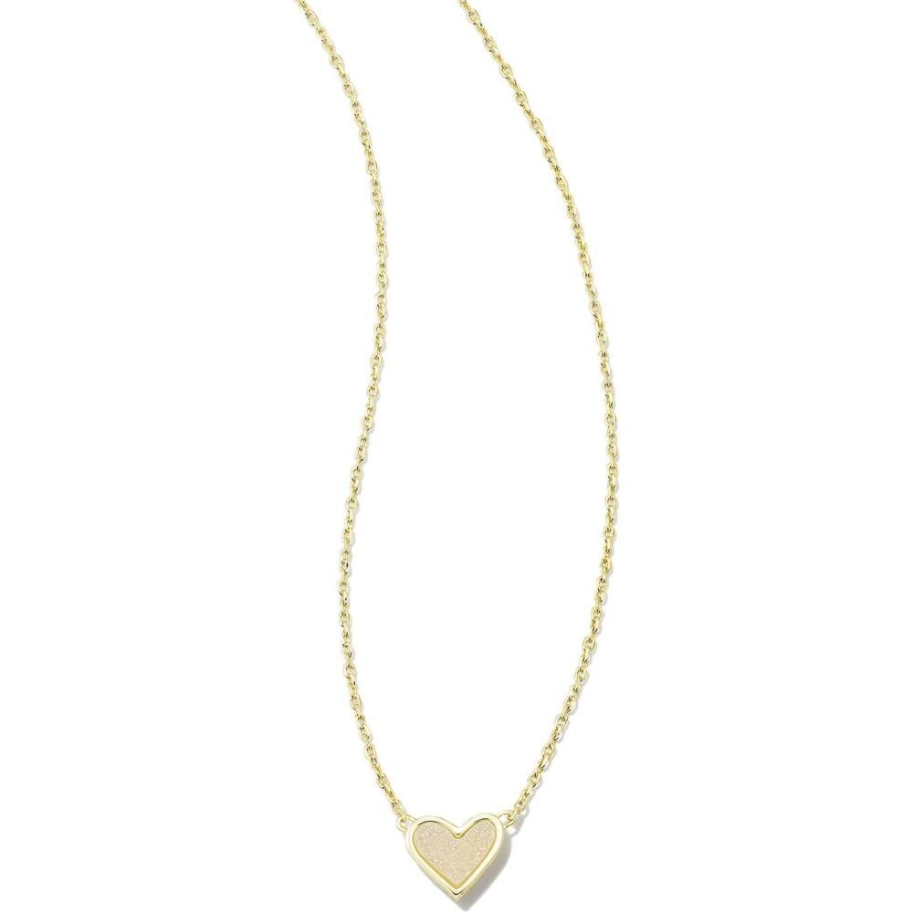 imageKendra Scott Framed Ari Heart Pendant Necklace Fashion Jewelry for WomenGOLD  IRIDESCENT DRUSY